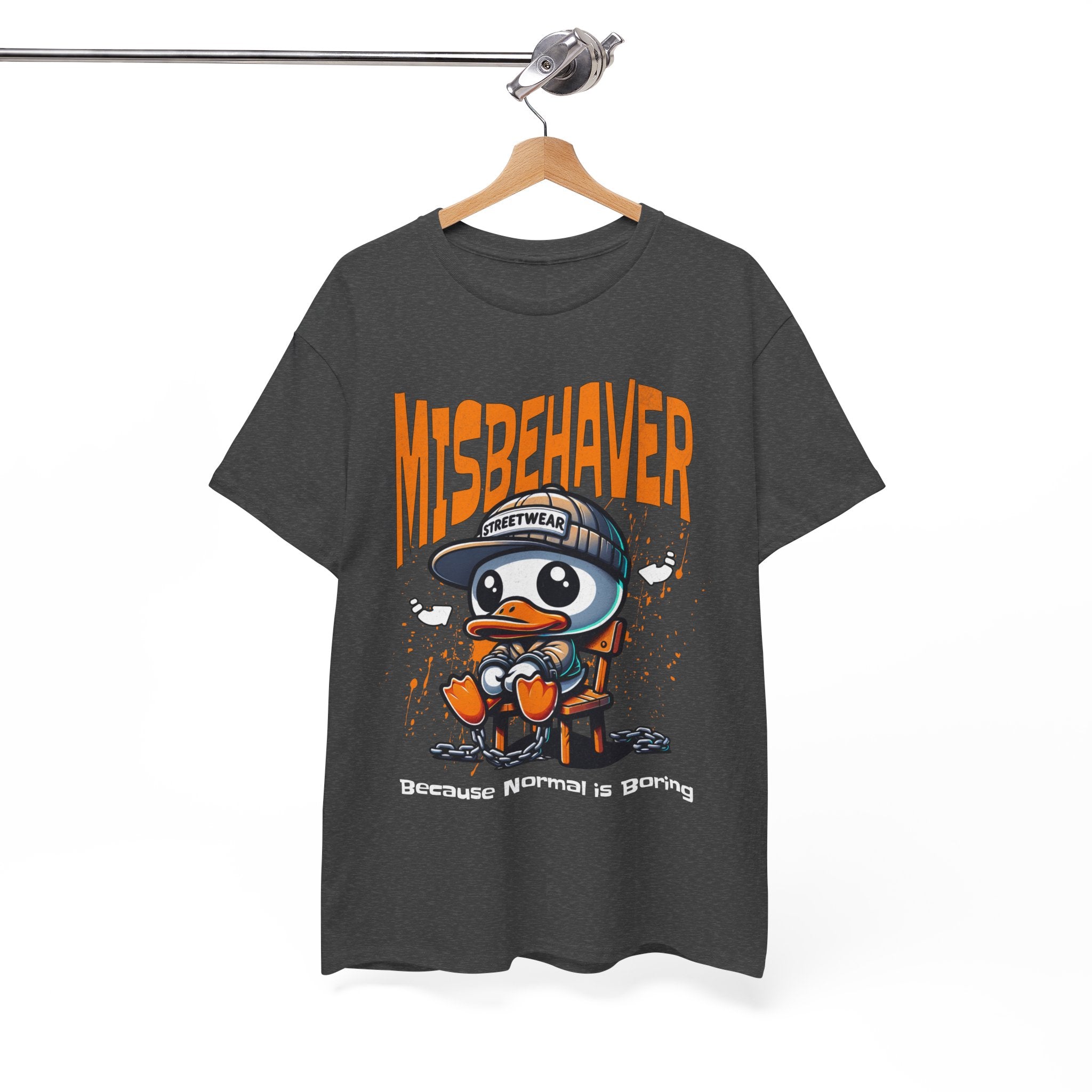 Misbehaver Duck T-Shirt — "Because Normal Is Boring" Graphic Tee