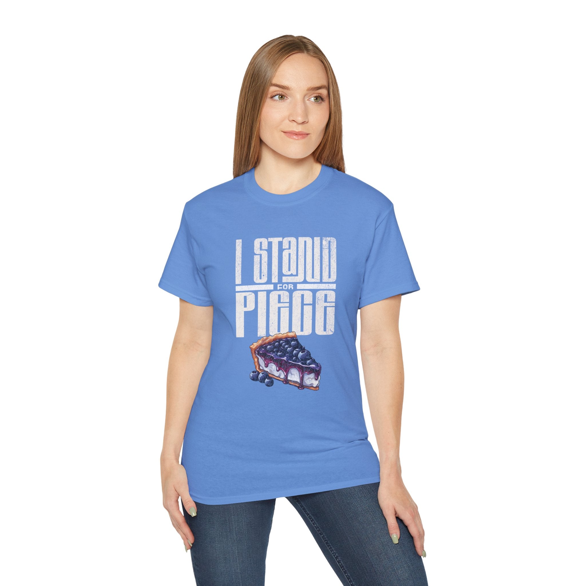 I Stand For Piece of Blueberry Pie Cotton T-Shirt