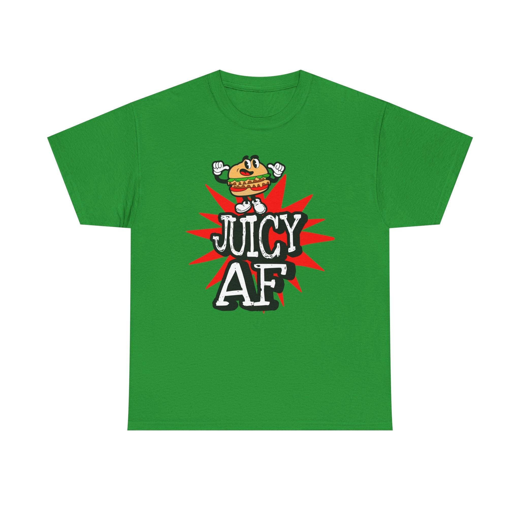 Juicy AF T-Shirt — Retro Cartoon Burger Graphic Tee