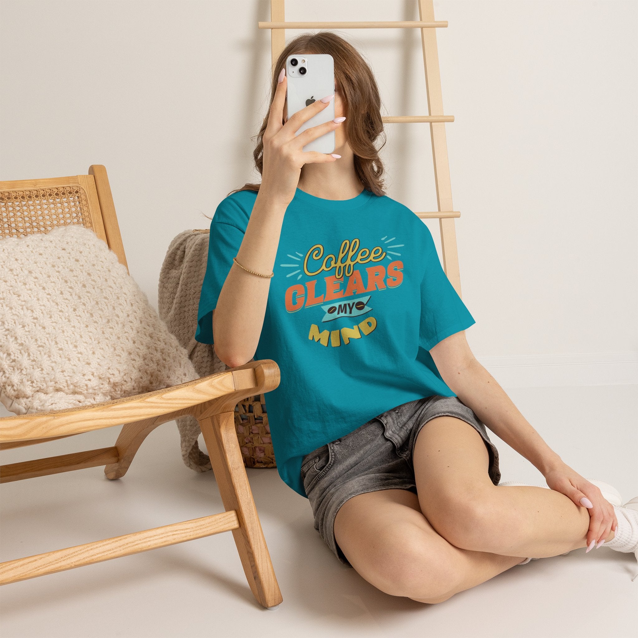 Coffee Clears My Mind T-Shirt — Retro Coffee Lover Tee