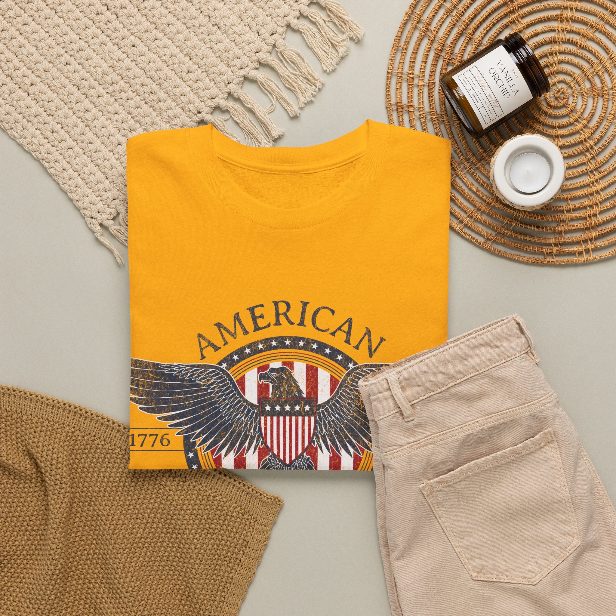 Independence Eagle Tee — American Independence 1776–2025 Vintage Flag Shirt