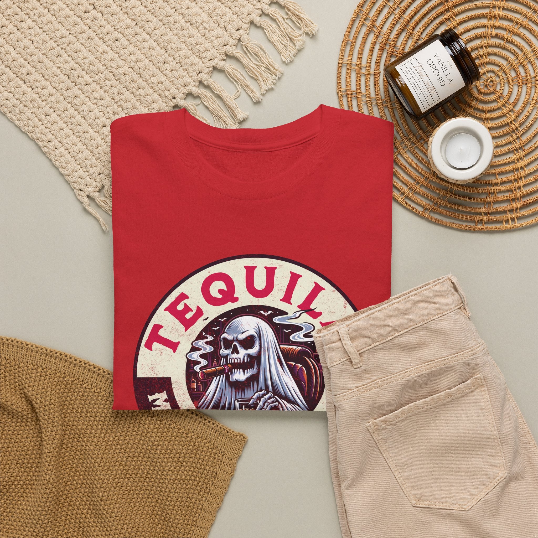 Tequila Makes Me Fun T-Shirt – Funny Party Graphic Tee with Skull & Bottle Design