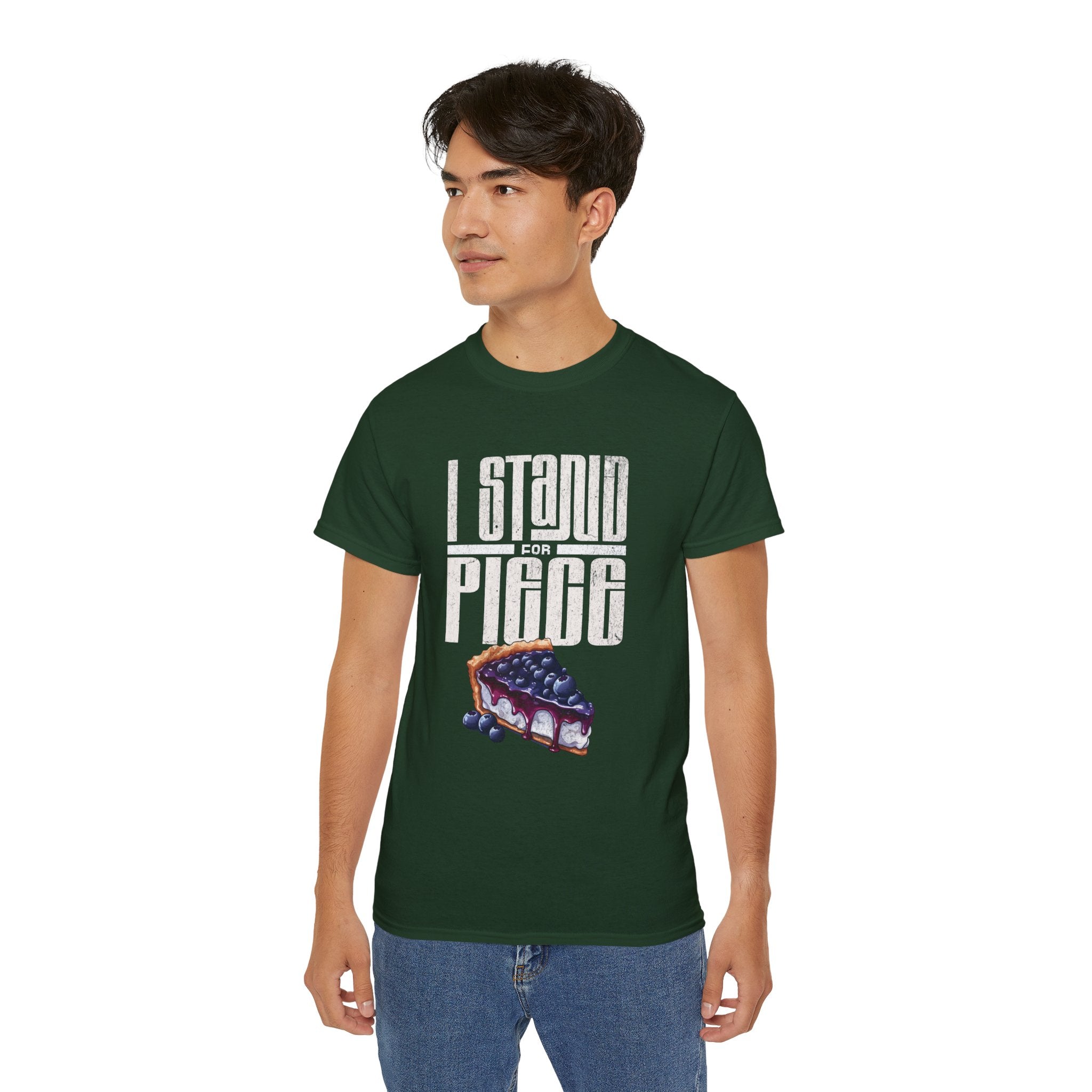 I Stand For Piece of Blueberry Pie Cotton T-Shirt