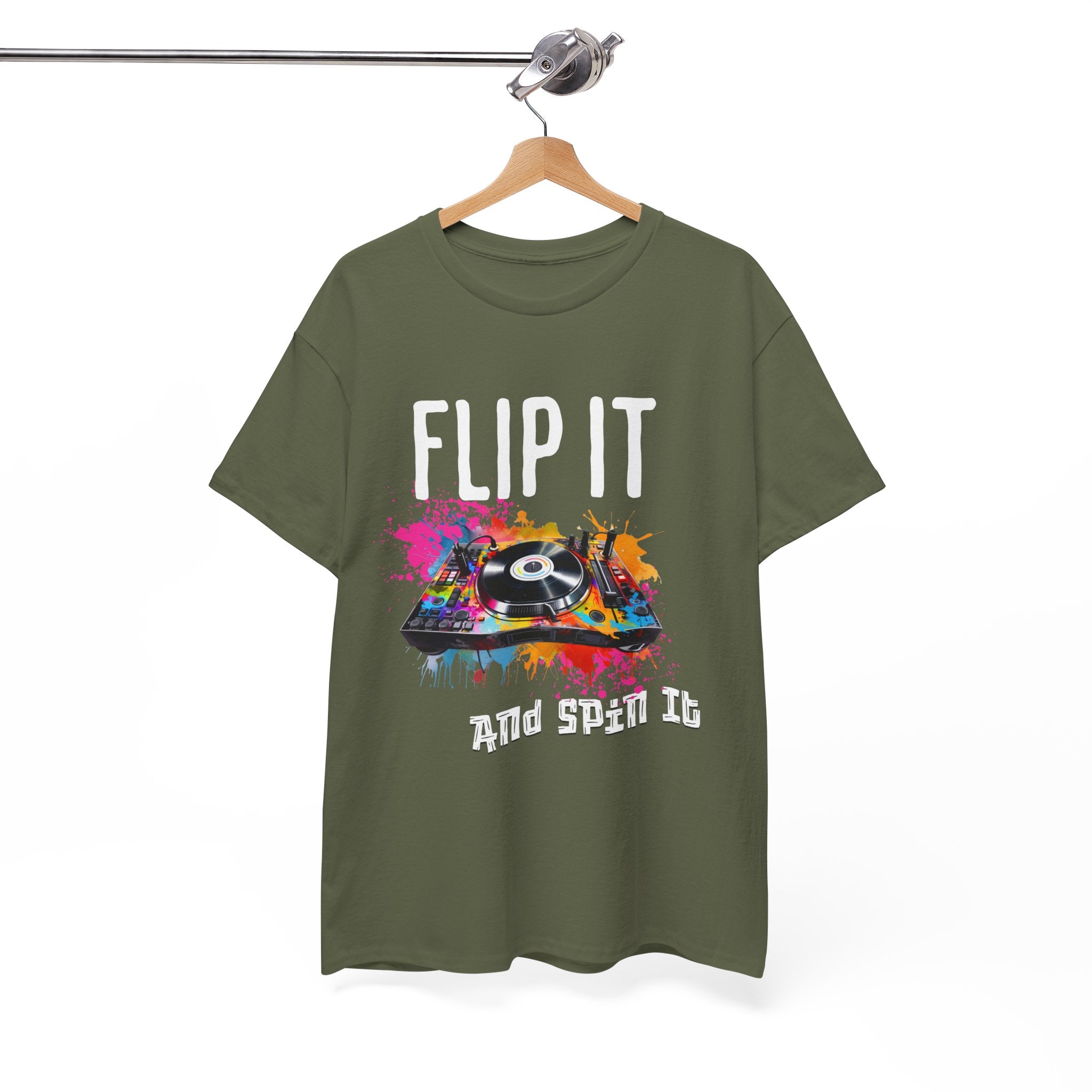Flip & Spin the Record Unisex Heavy Cotton Tee