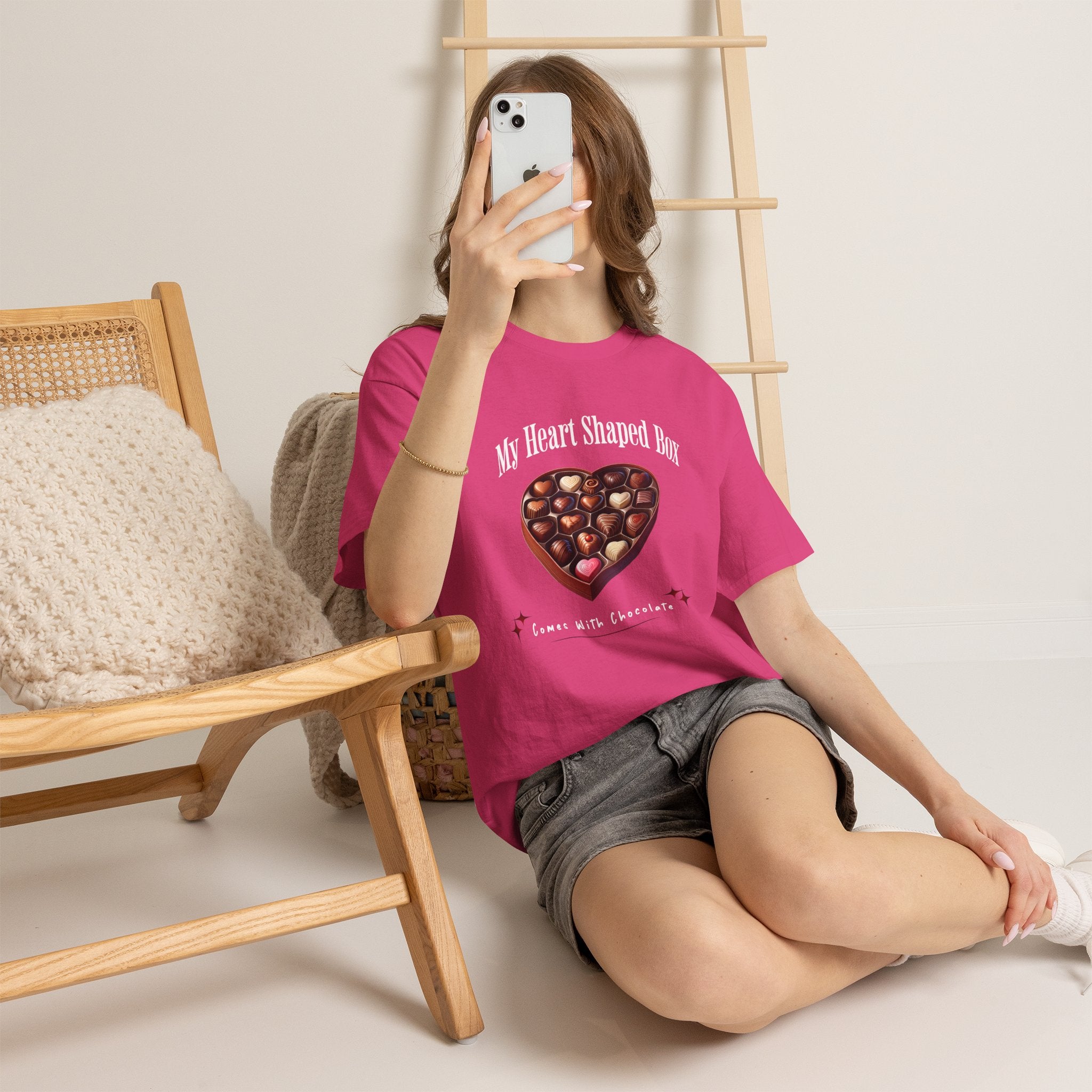 My Heart Shaped Box Comes With Chocolate T-Shirt | 90s Grunge-Inspired Valentine&