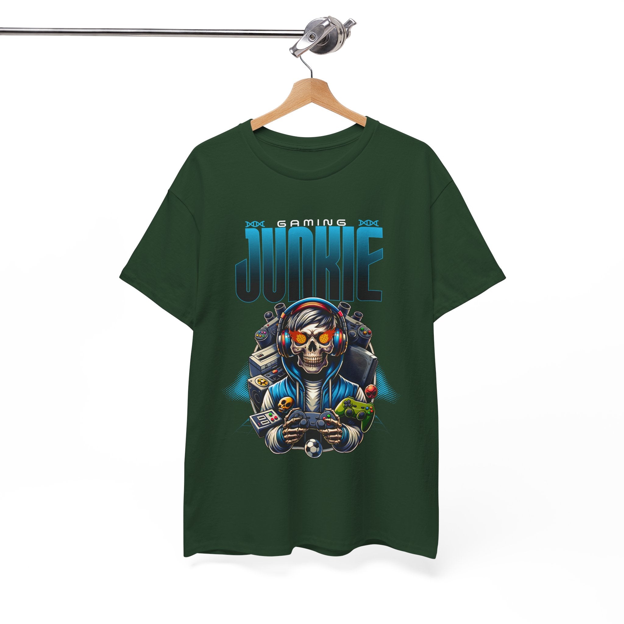 Gaming Junkie Skull Tee — Gamer Skull Controller Graphic T-Shirt