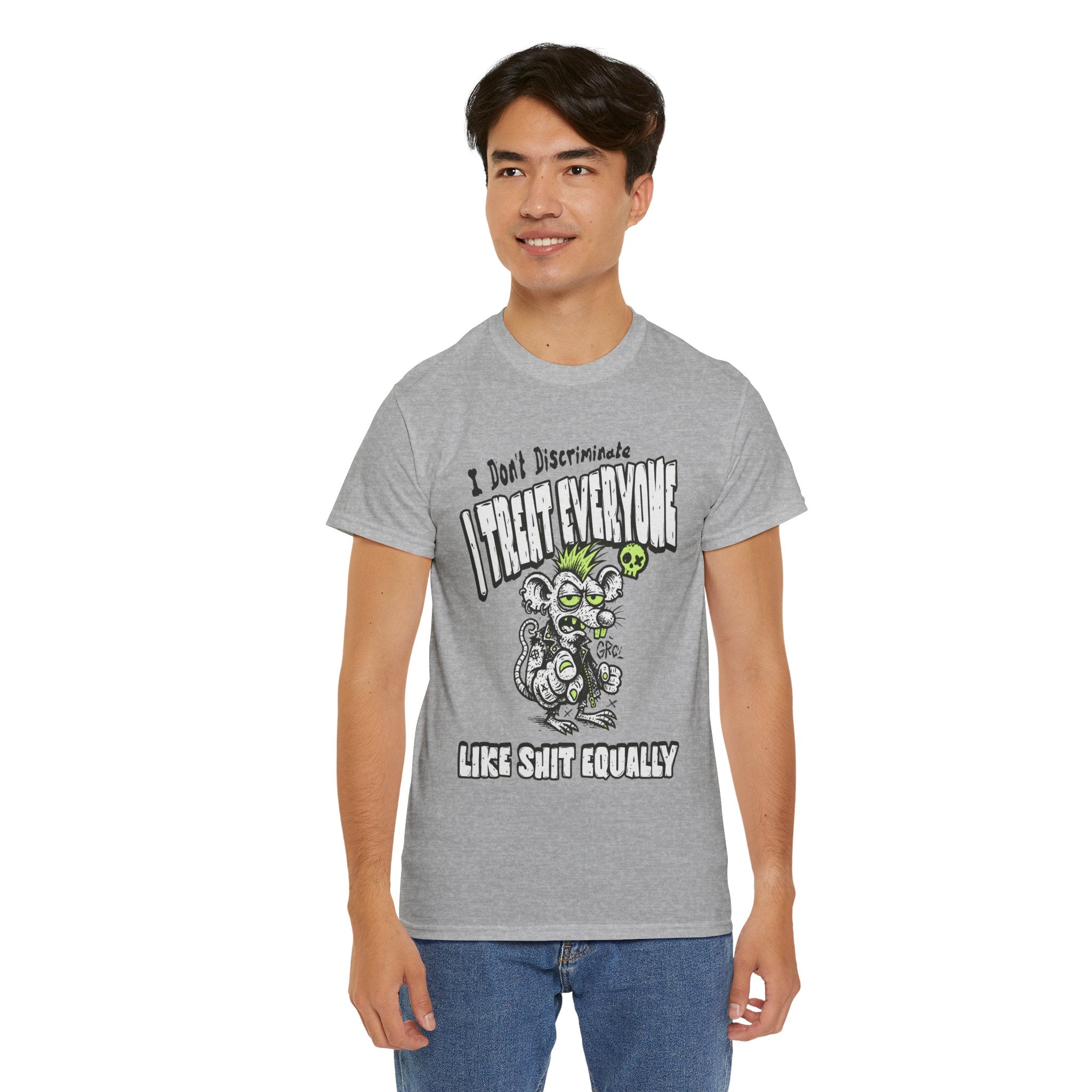 I Treat Everyone Like Shit Equally - Rude Rat Graphic Tee