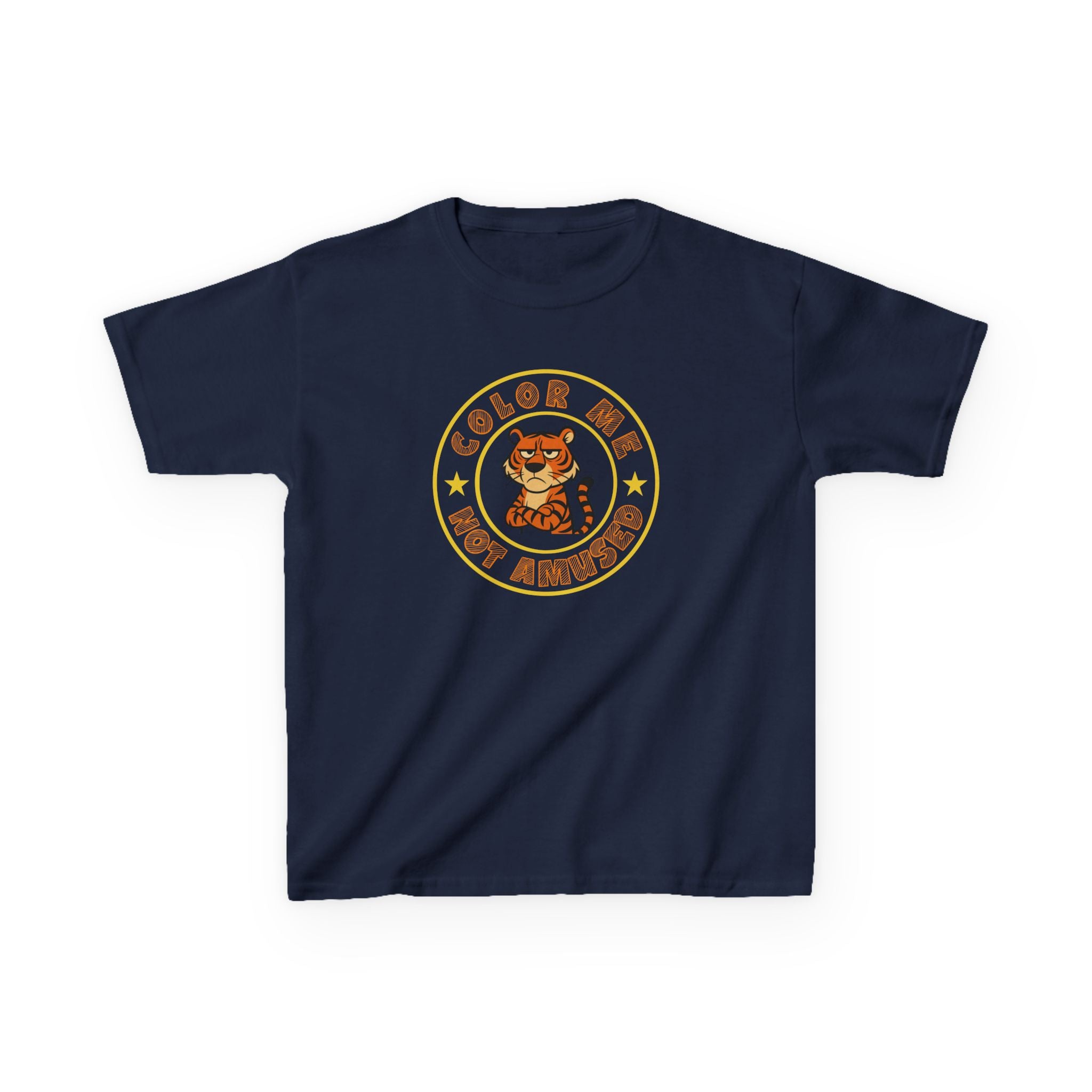 Kids Tee — Color Me Not Amused - Tiger