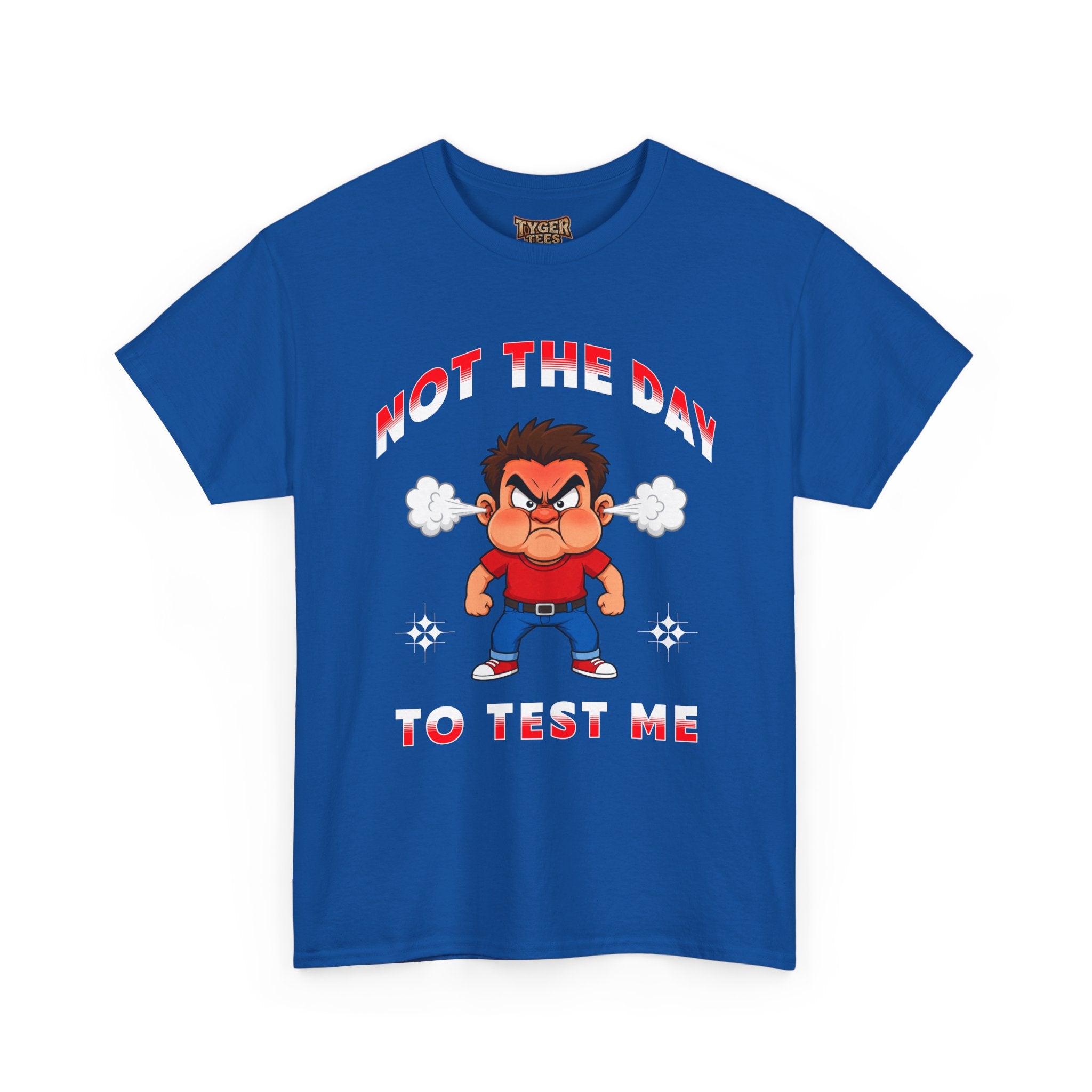 Not The Day To Test Me – Funny Angry Cartoon T-Shirt