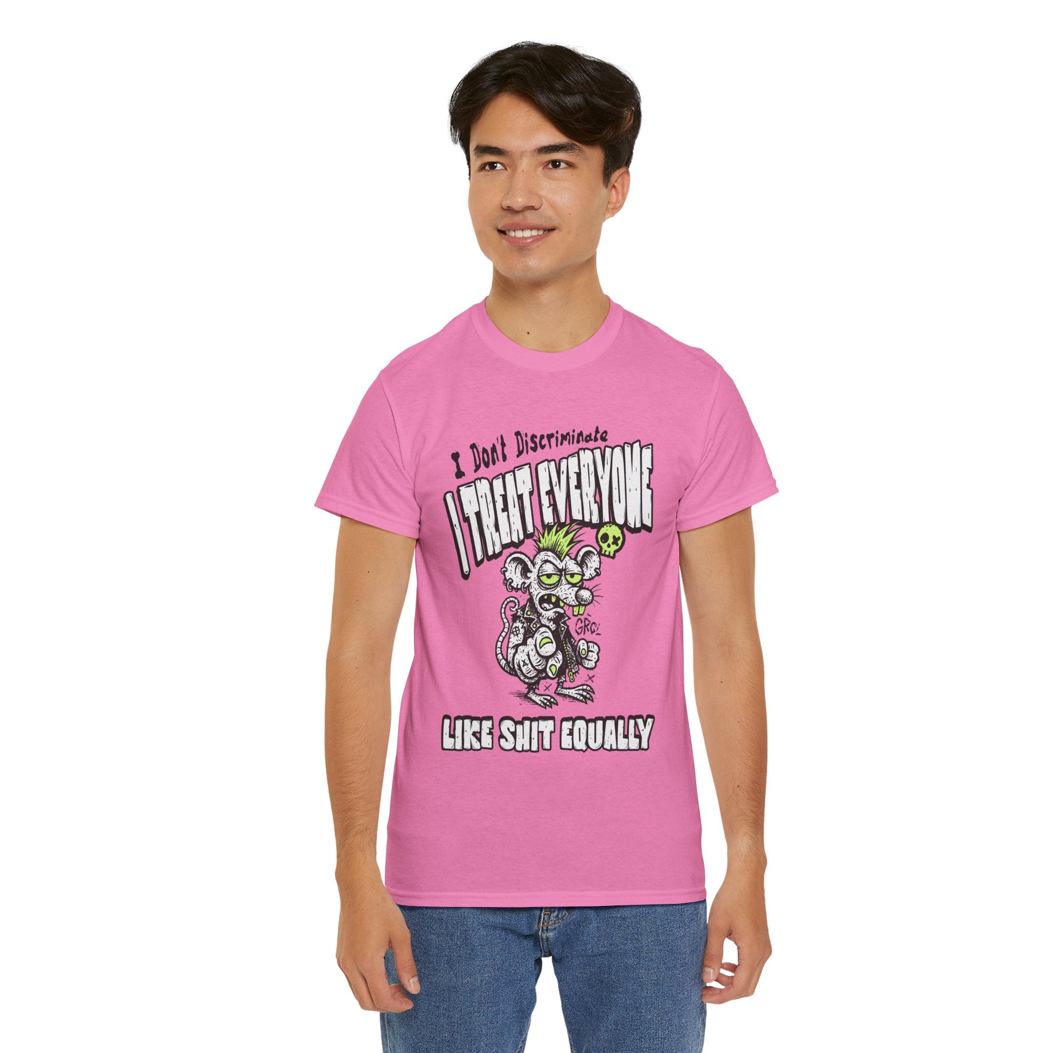 I Treat Everyone Like Shit Equally - Rude Rat Graphic Tee