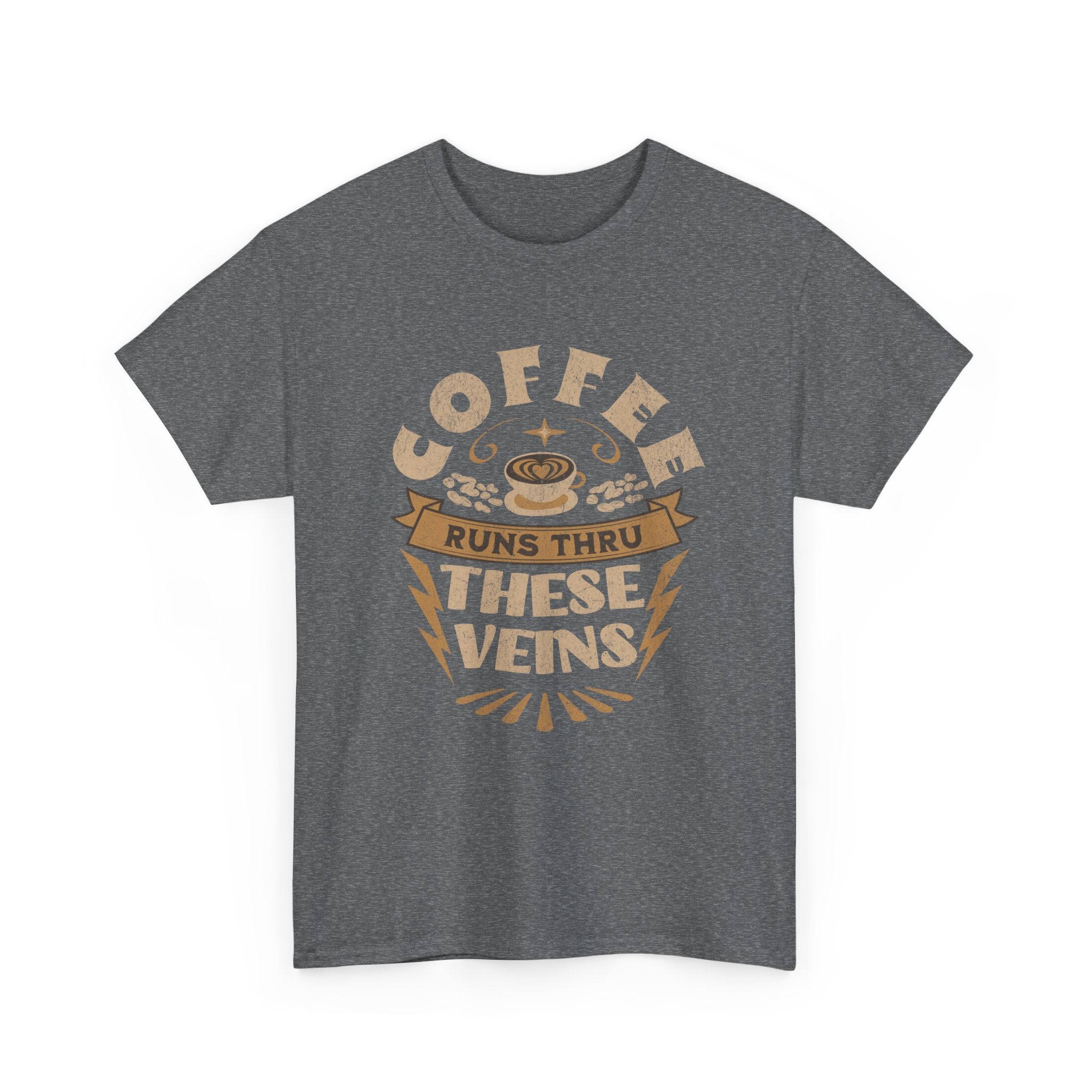 Coffee Runs Through These Veins – Funny Coffee Lover T-Shirt