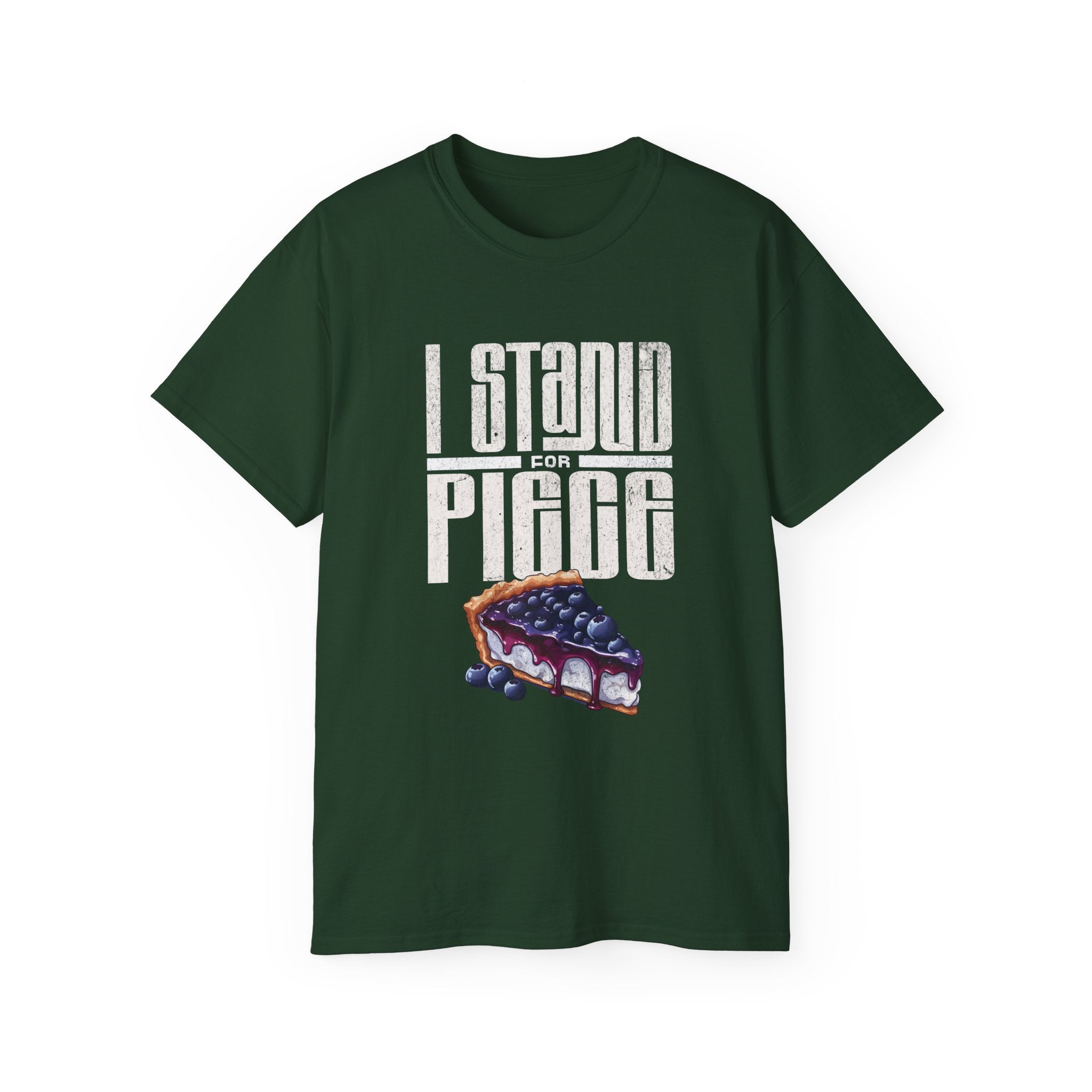 I Stand For Piece of Blueberry Pie Cotton T-Shirt