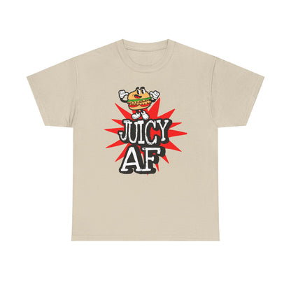 Juicy AF T-Shirt — Retro Cartoon Burger Graphic Tee