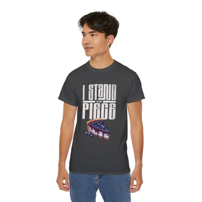I Stand For Piece of Blueberry Pie Cotton T-Shirt