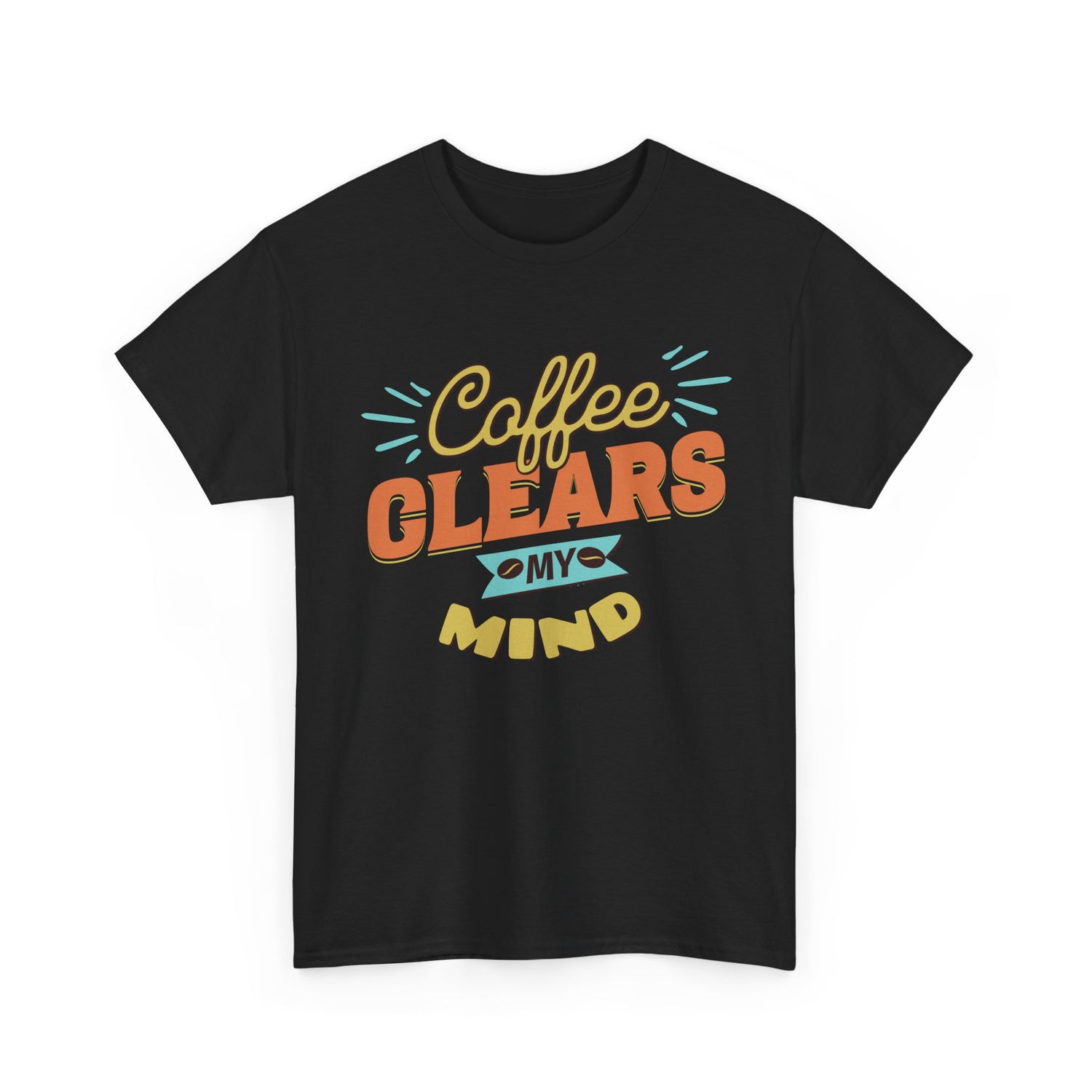 Coffee Clears My Mind T-Shirt — Retro Coffee Lover Tee
