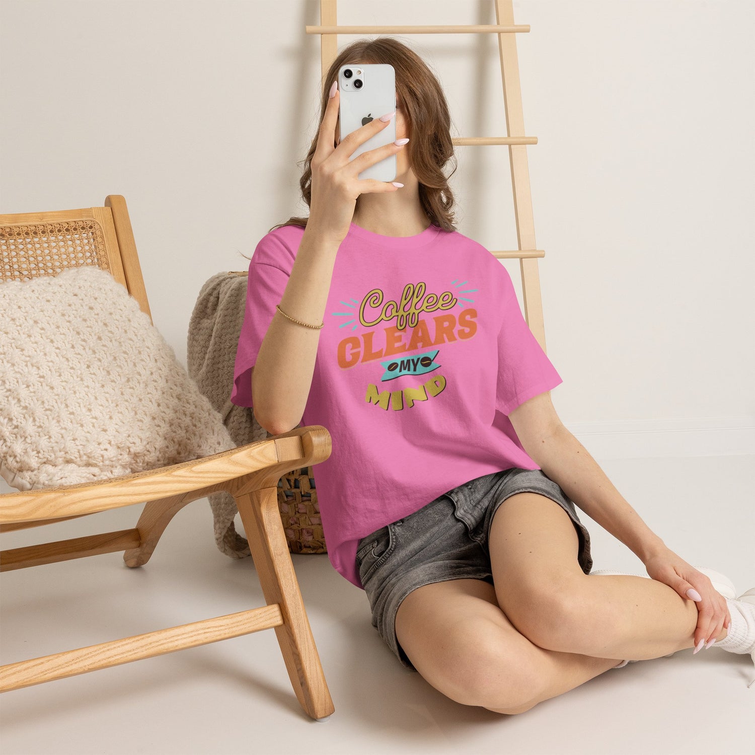 Coffee Clears My Mind T-Shirt — Retro Coffee Lover Tee