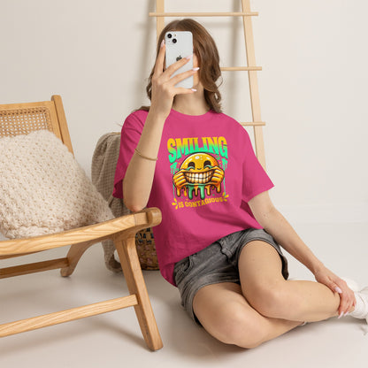Smiling Is Contagious – Happy Smiley Face T-Shirt