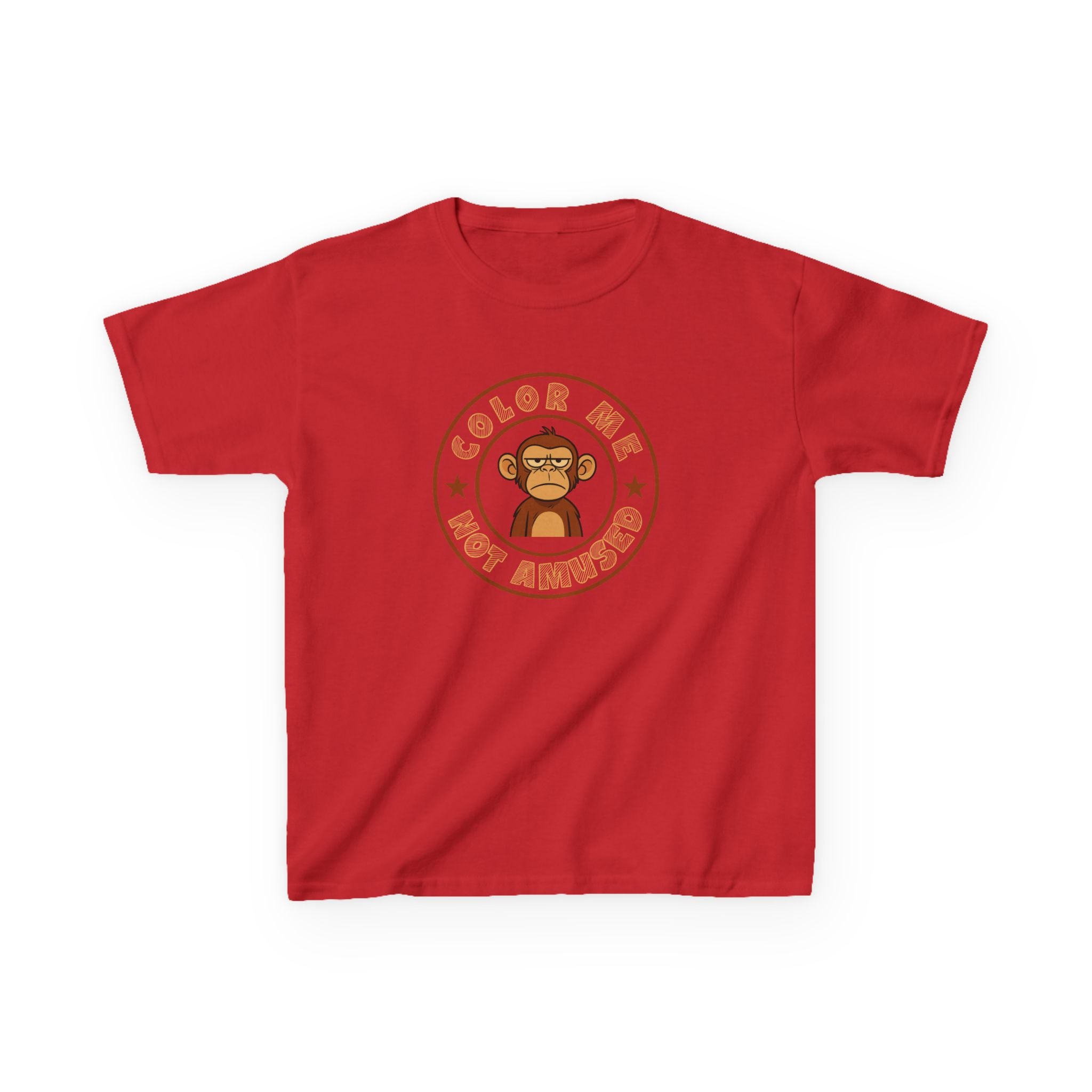 Kids Tee — Color Me Not Amused -  Monkey