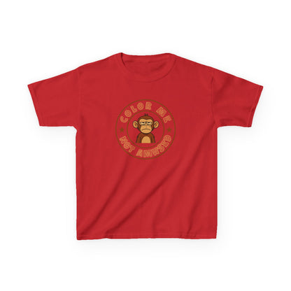 Kids Tee — Color Me Not Amused -  Monkey