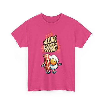 Sizzling Goodness Breakfast T-Shirt — Bacon &amp; Egg Cartoon Tee