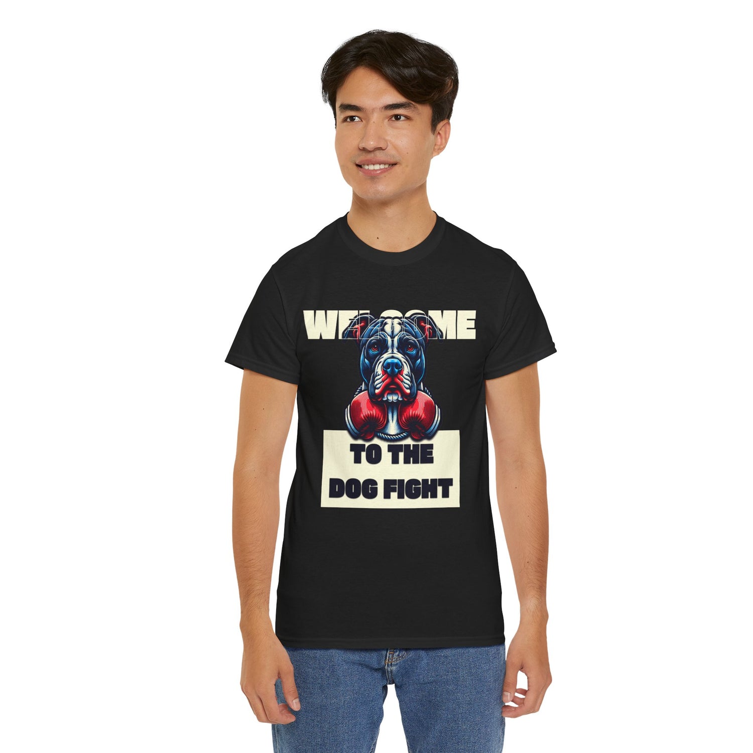 Dog Fight Boxing Dog T-Shirt — Welcome To The Dog Fight Graphic Tee