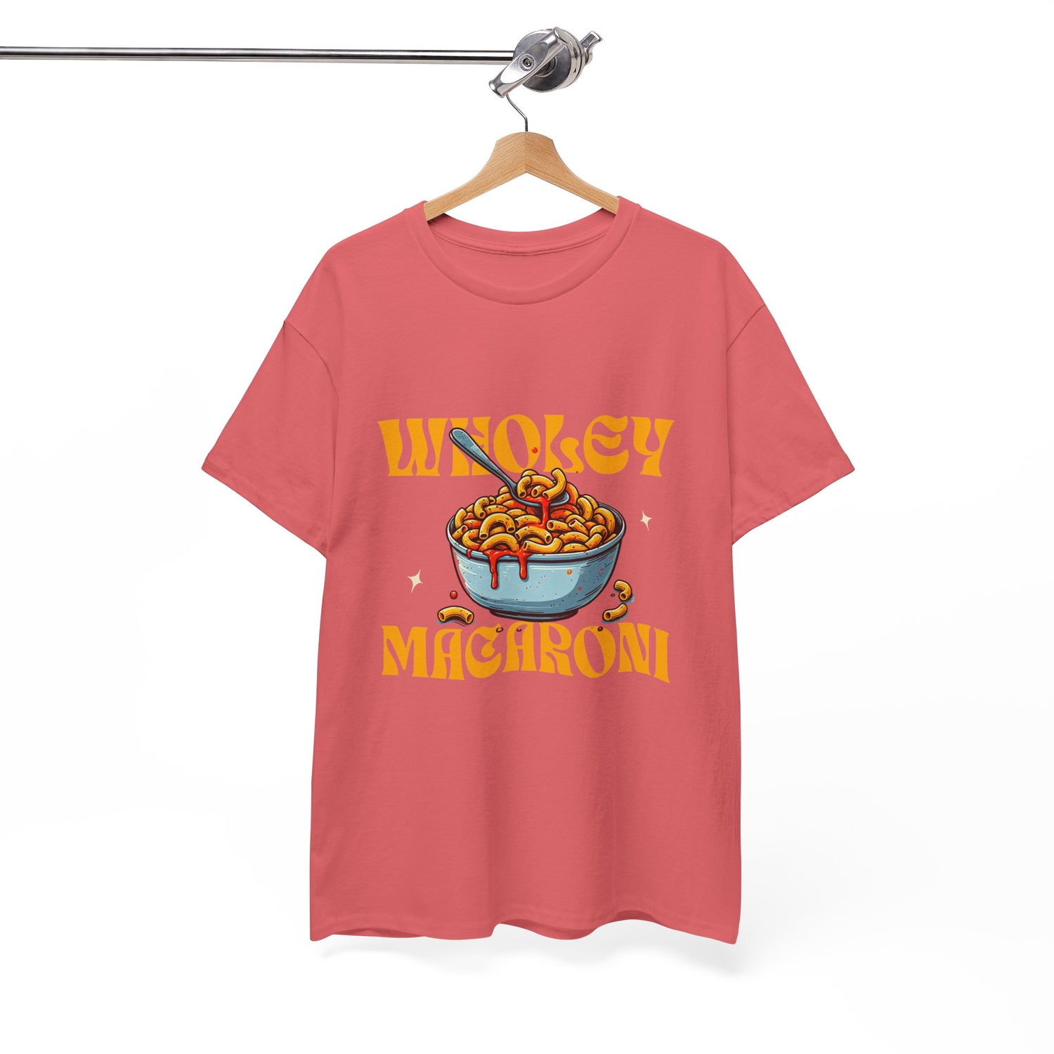 Wholey Macaroni Unisex Tee, Funny T-Shirt, Casual Graphic Shirt, Gift for Pasta Lovers, Foodie Apparel, Comfortable Everyday Wear