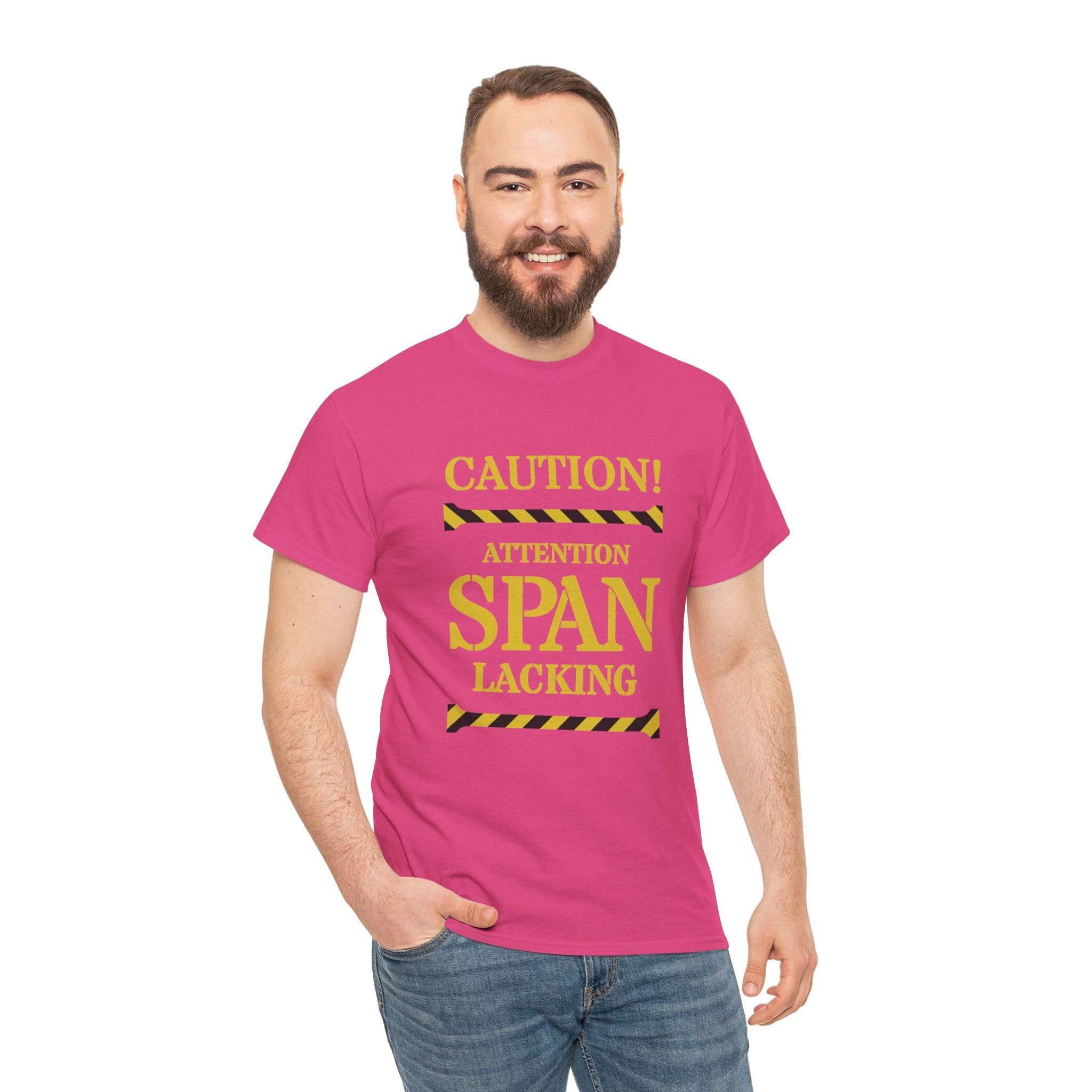 Caution! Attention Span Lacking T-Shirt — Funny Sarcastic Graphic Tee
