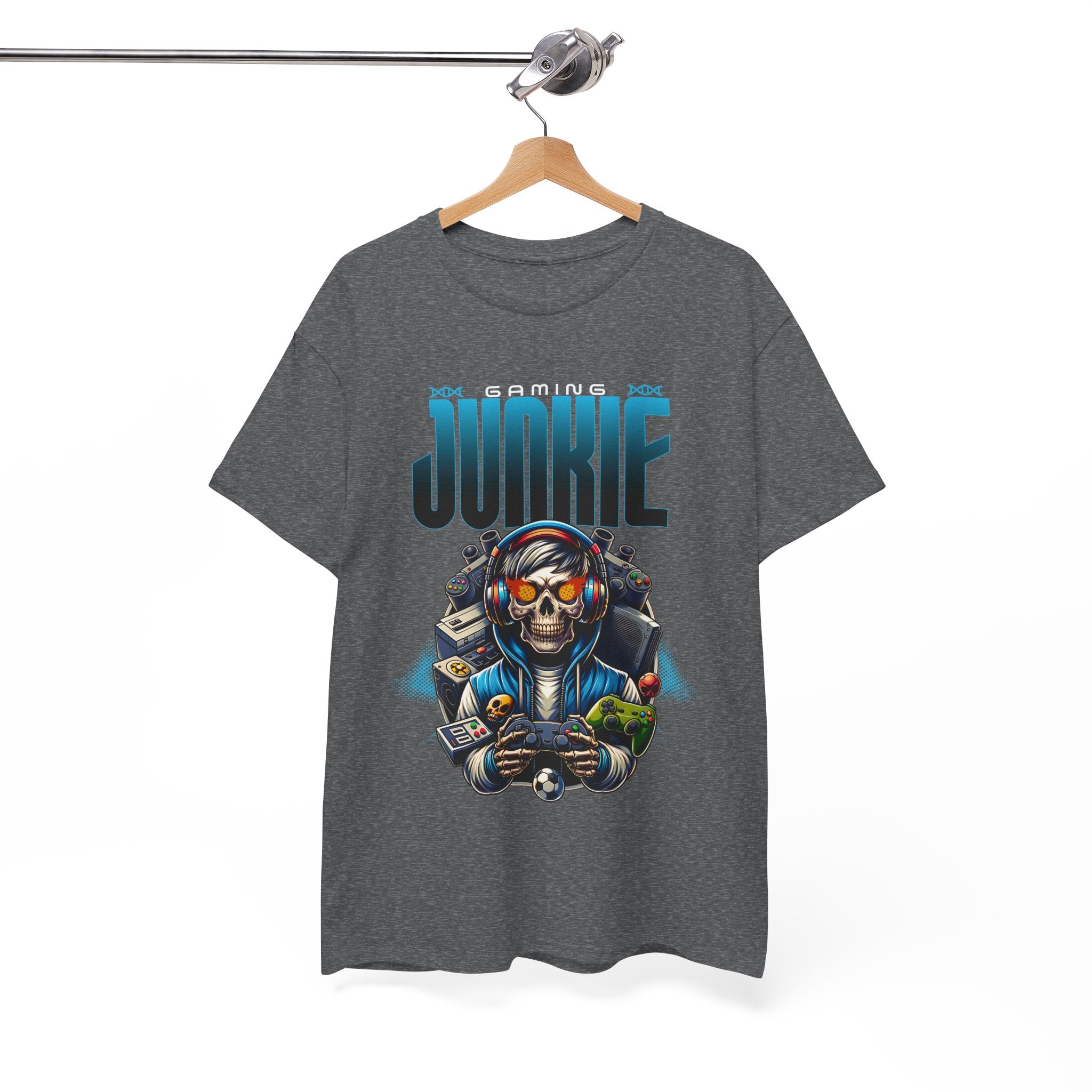 Gaming Junkie Skull Tee — Gamer Skull Controller Graphic T-Shirt