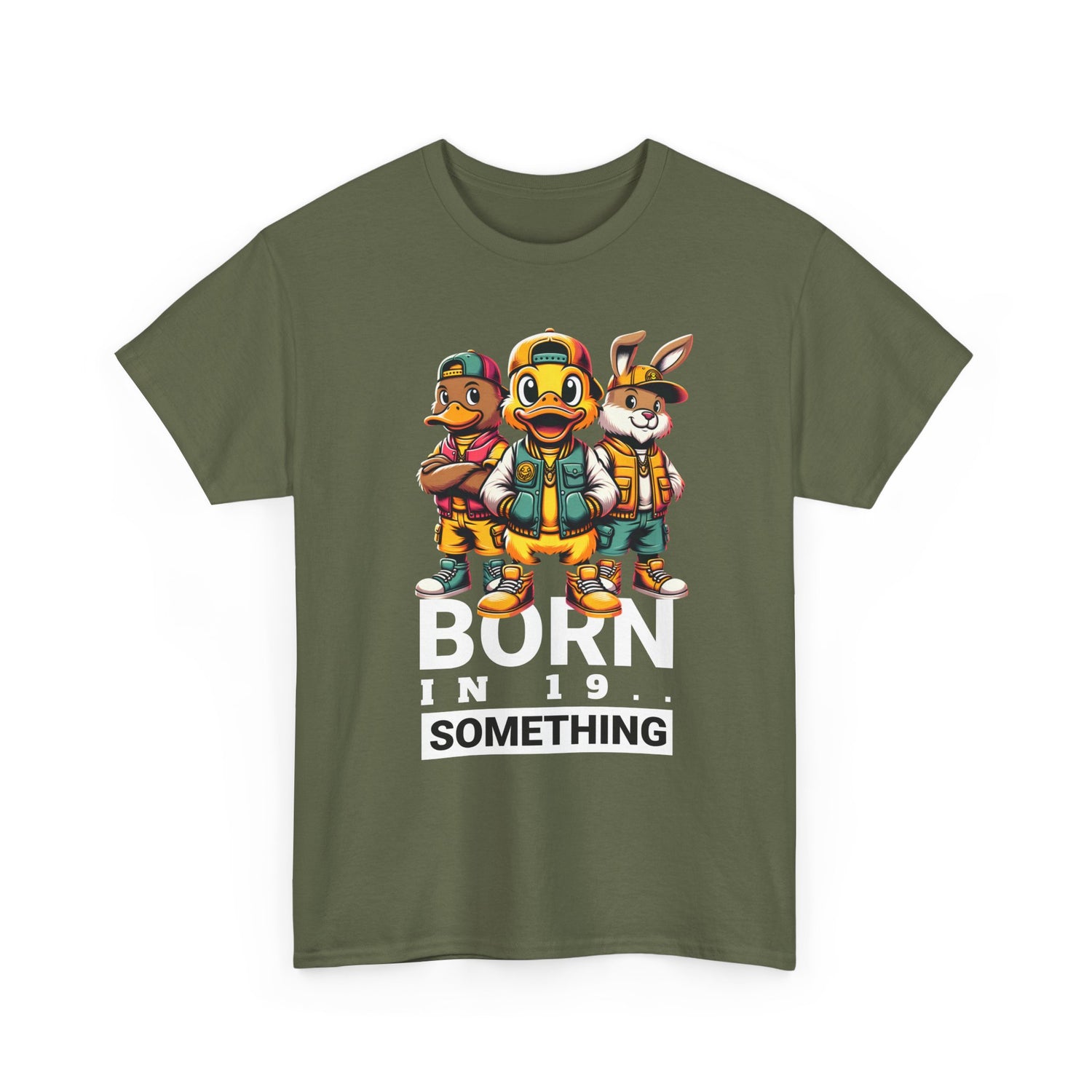 T-Shirt — "Born in 19__" Retro Cartoon Crew Graphic Tee