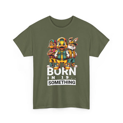 T-Shirt — "Born in 19__" Retro Cartoon Crew Graphic Tee