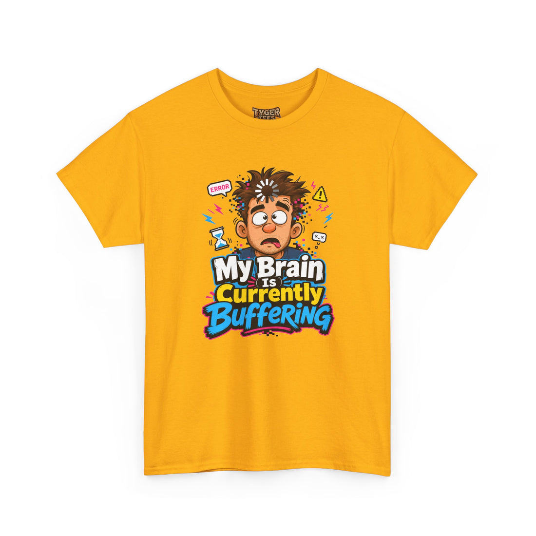 My Brain Is Currently Buffering T-Shirt — Funny Tech &amp; Mental Health Graphic Tee
