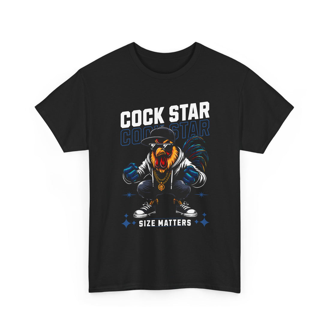 Cock Star Rooster T-Shirt — Size Matters Graphic Tee