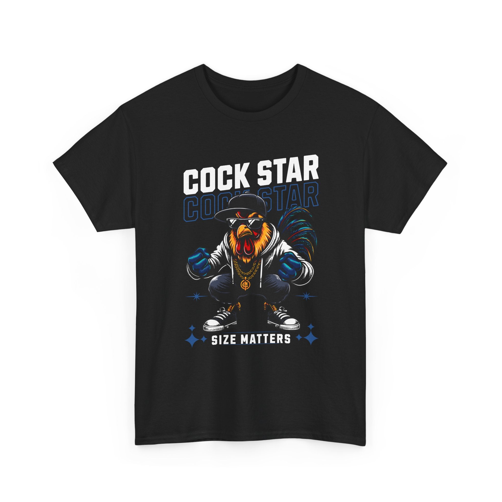 Cock Star Rooster T-Shirt — Size Matters Graphic Tee