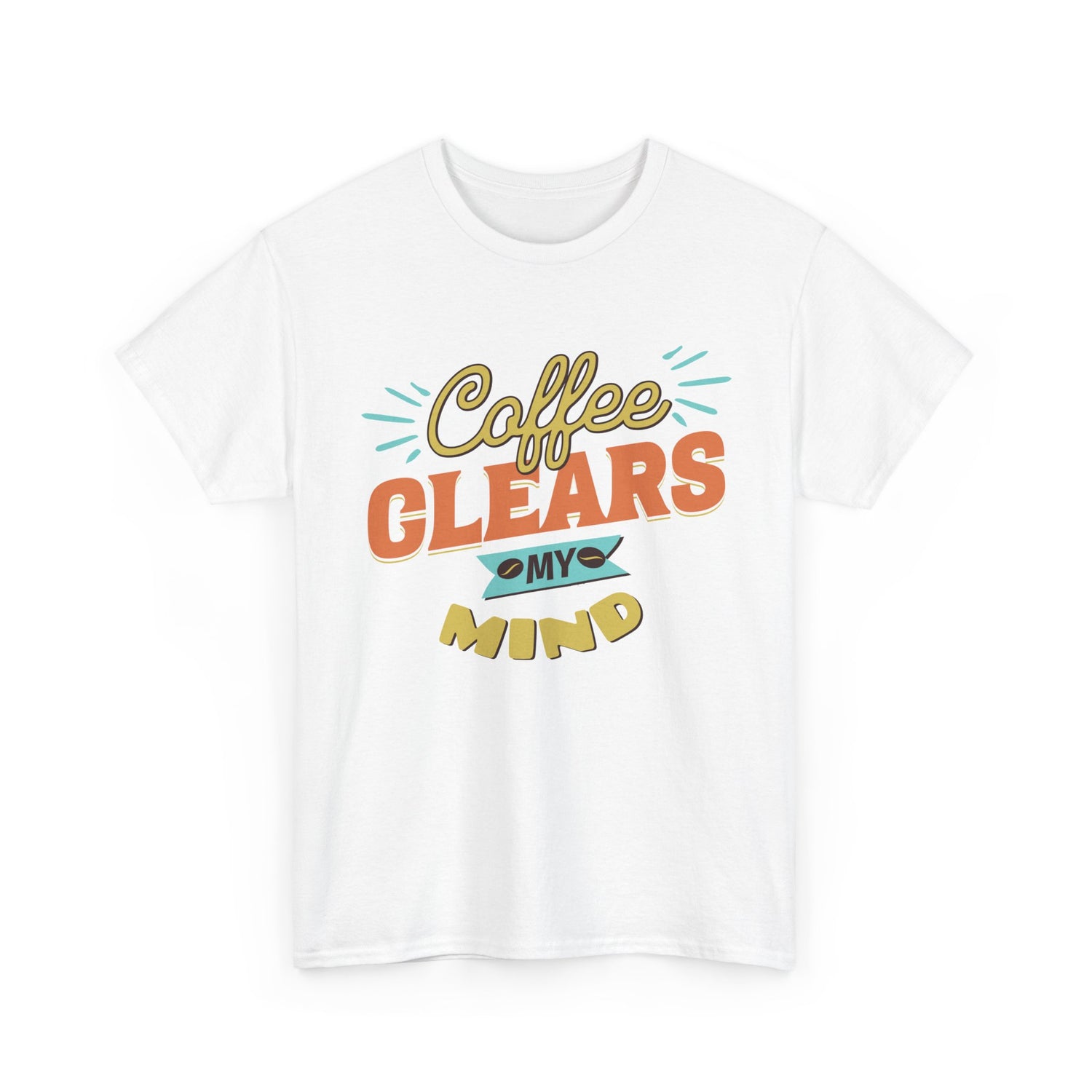 Coffee Clears My Mind T-Shirt — Retro Coffee Lover Tee