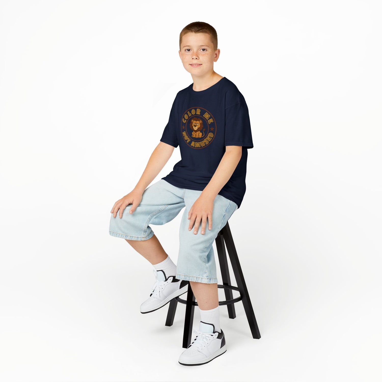 Kids Tee — Color Me Not Amused - Lion