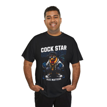 Cock Star Rooster T-Shirt — Size Matters Graphic Tee