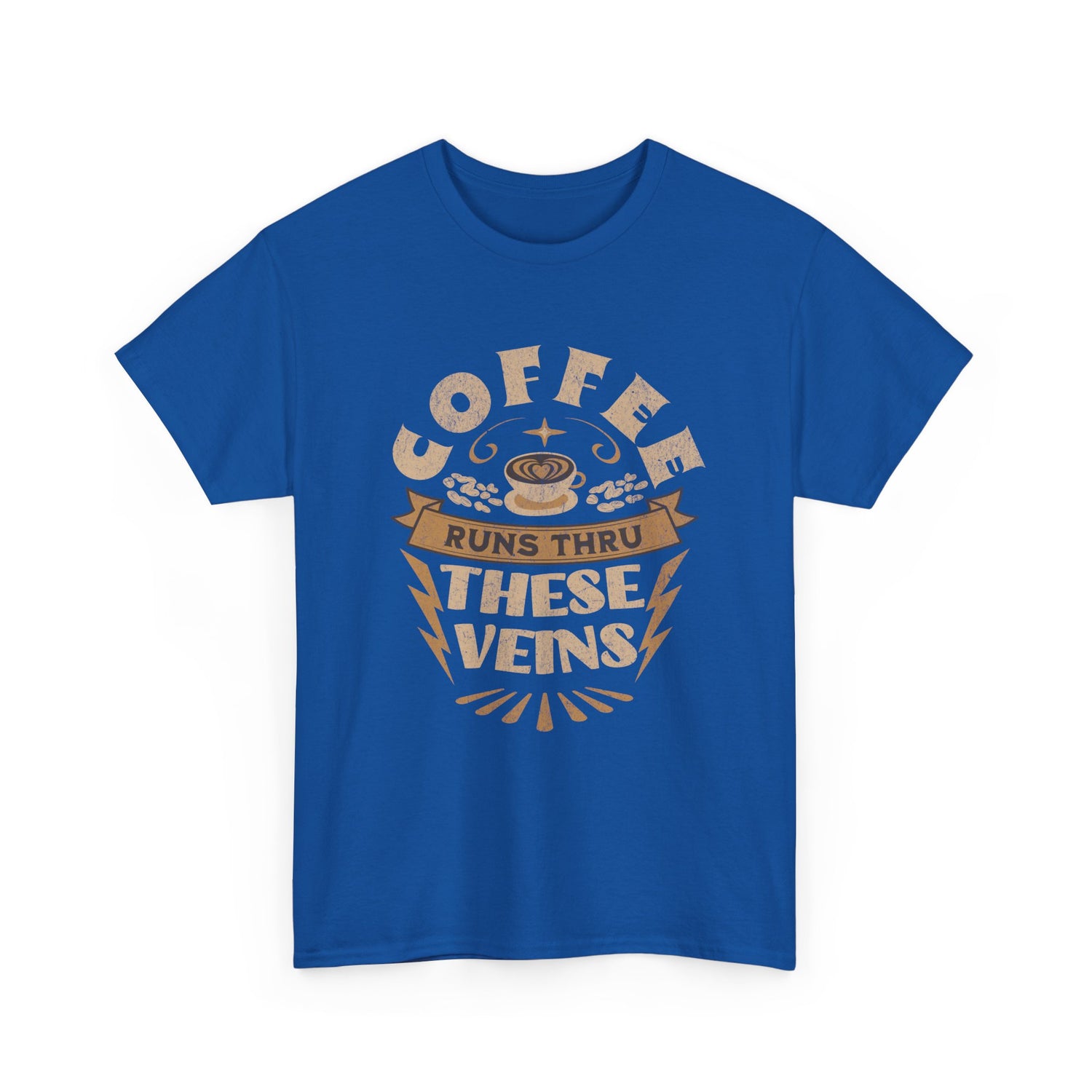 Coffee Runs Through These Veins – Funny Coffee Lover T-Shirt
