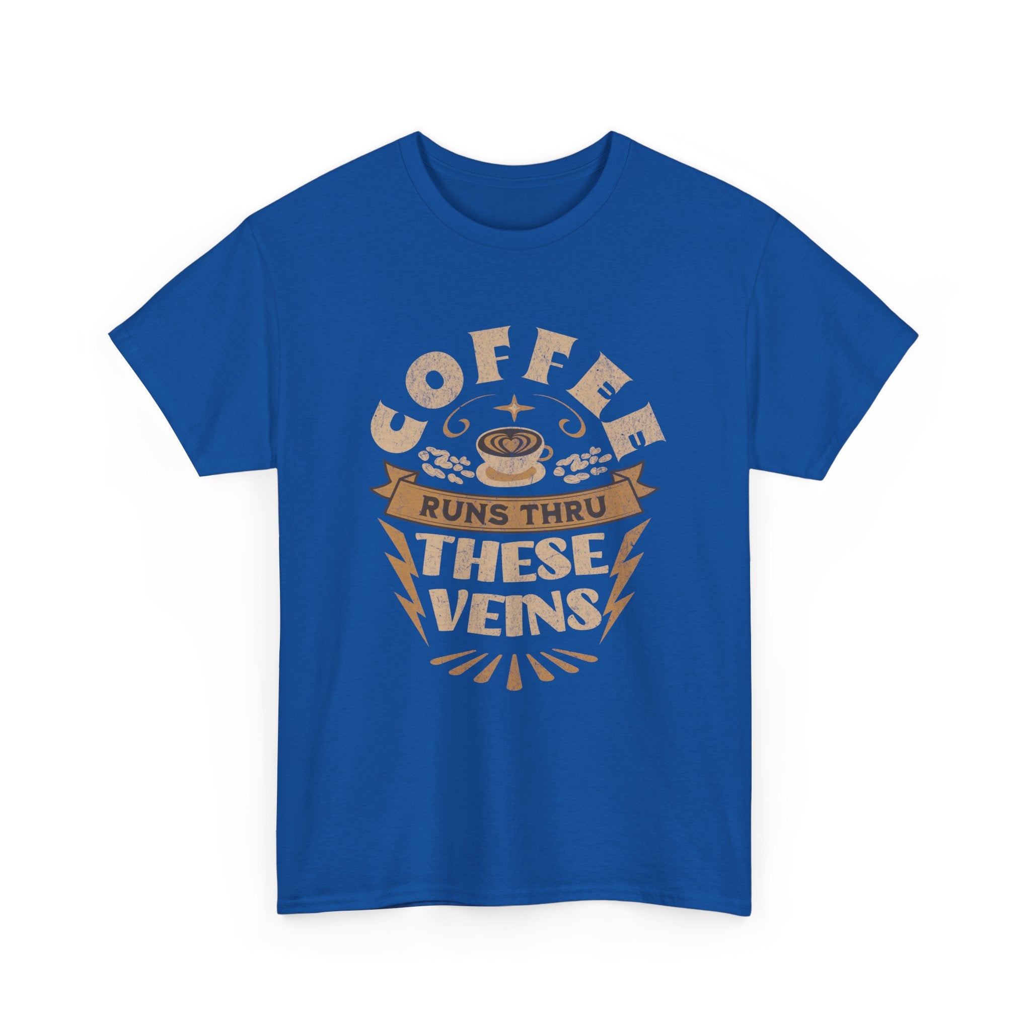 Coffee Runs Through These Veins – Funny Coffee Lover T-Shirt