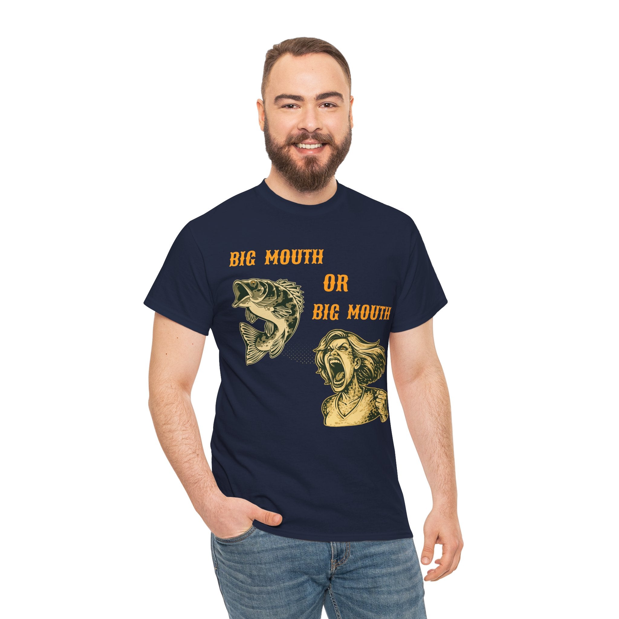 Big Mouth or Big Mouth? Funny Bass Fishing T-Shirt