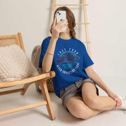 Alien Abduction Tee — "Free From Alien Abduction Today" UFO Graphic Shirt