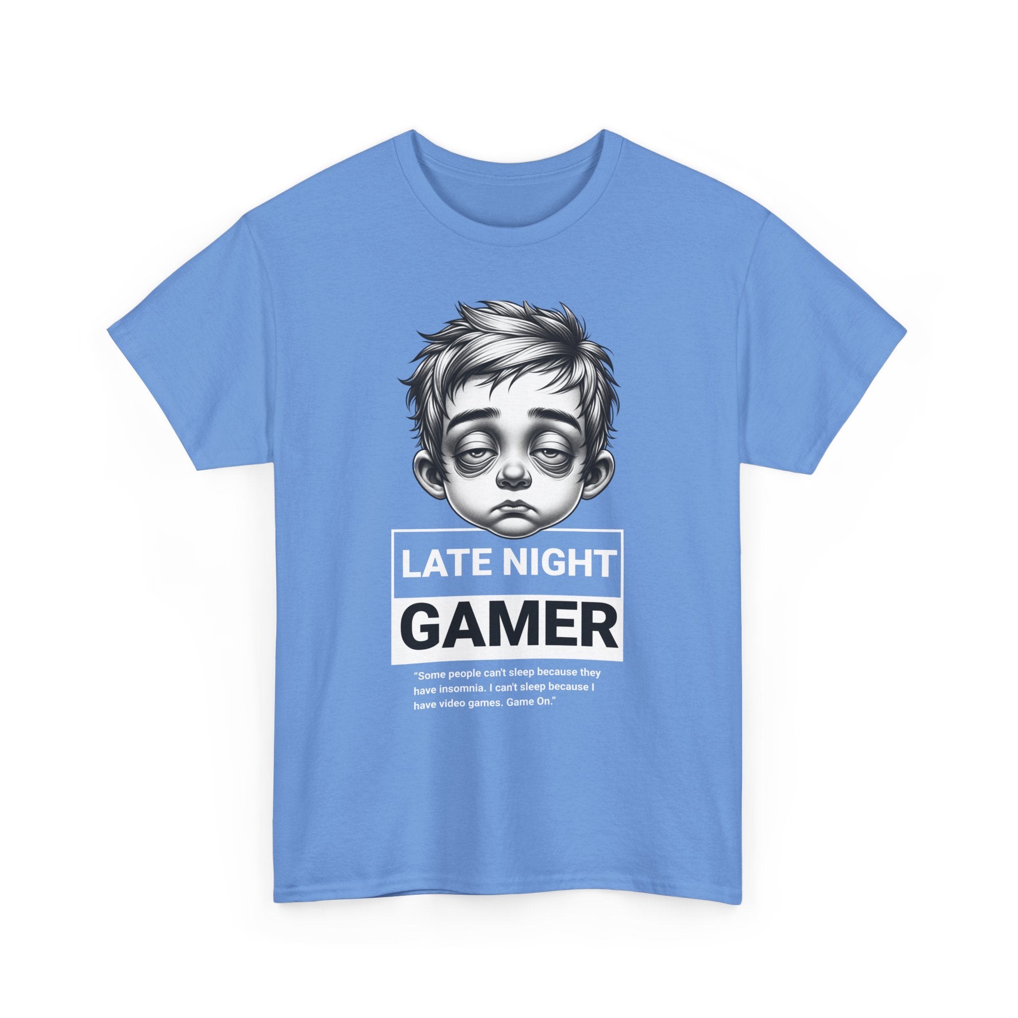 Late Night Gamer T-Shirt — Funny Sleepy Gamer Graphic Tee