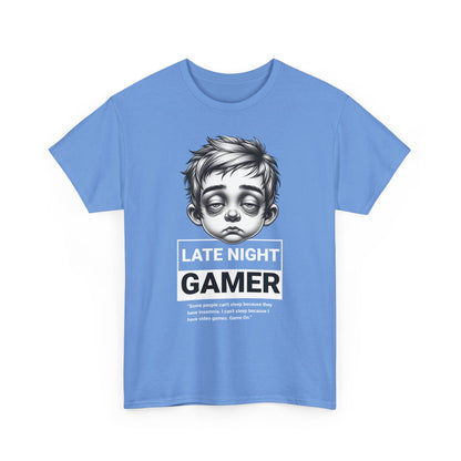 Late Night Gamer T-Shirt — Funny Sleepy Gamer Graphic Tee