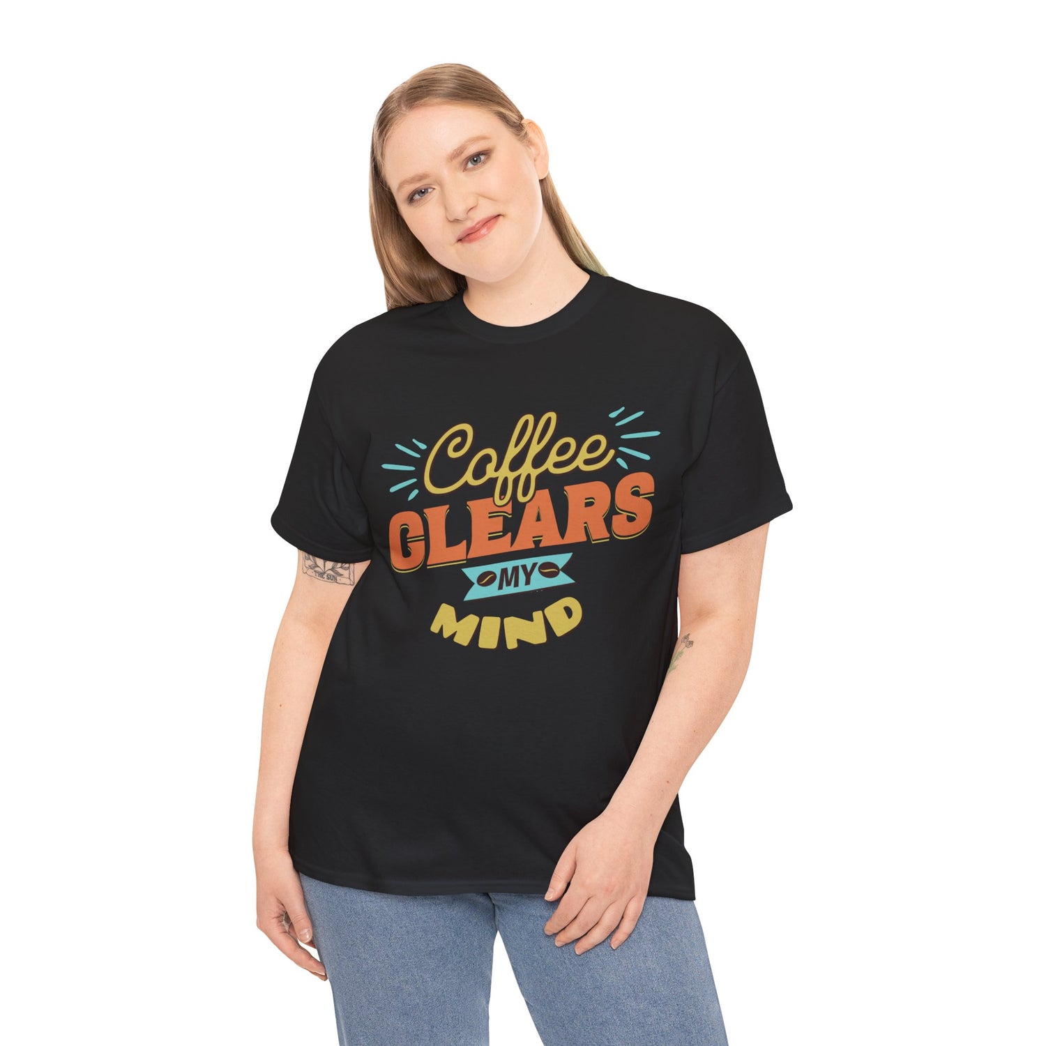 Coffee Clears My Mind T-Shirt — Retro Coffee Lover Tee