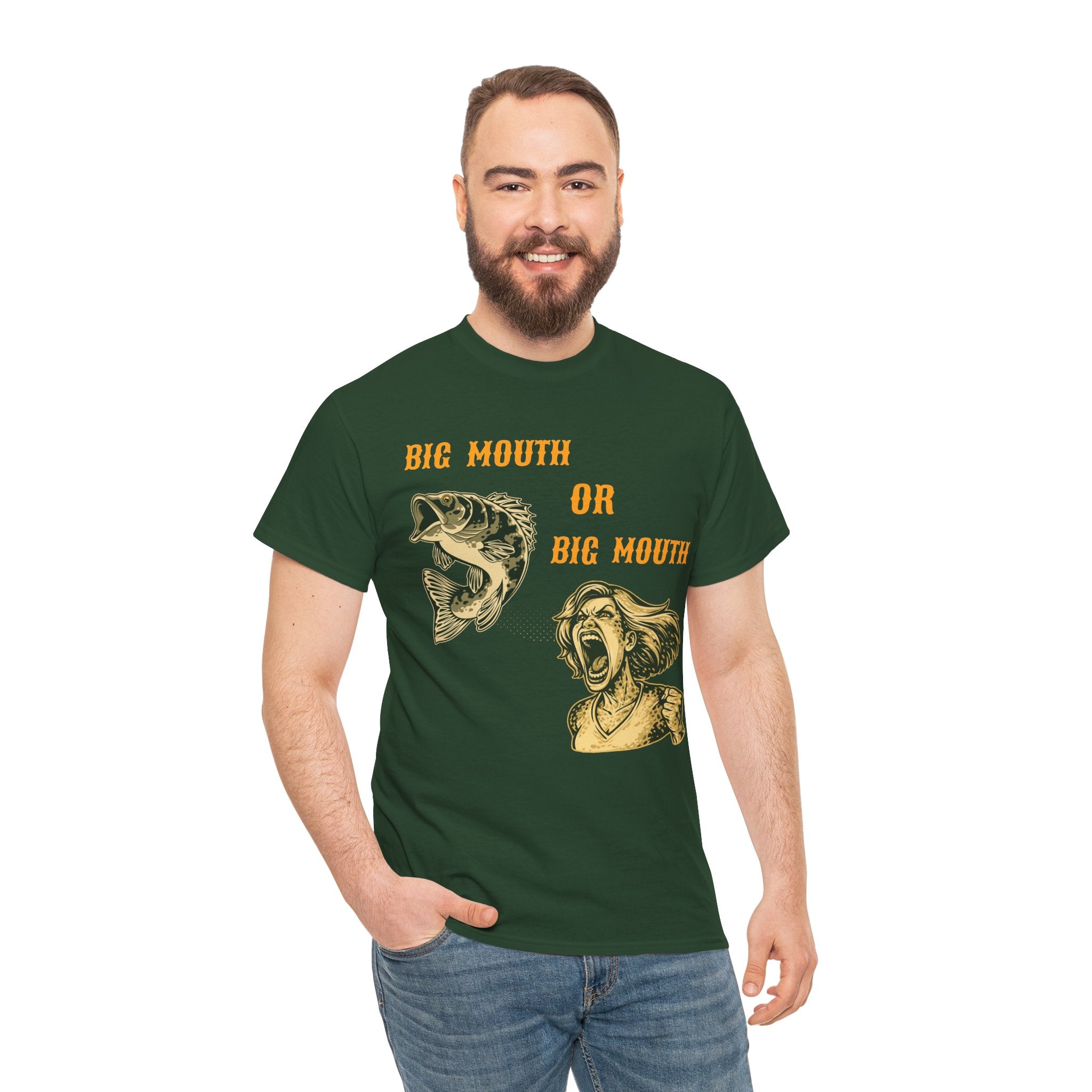 Big Mouth or Big Mouth? Funny Bass Fishing T-Shirt