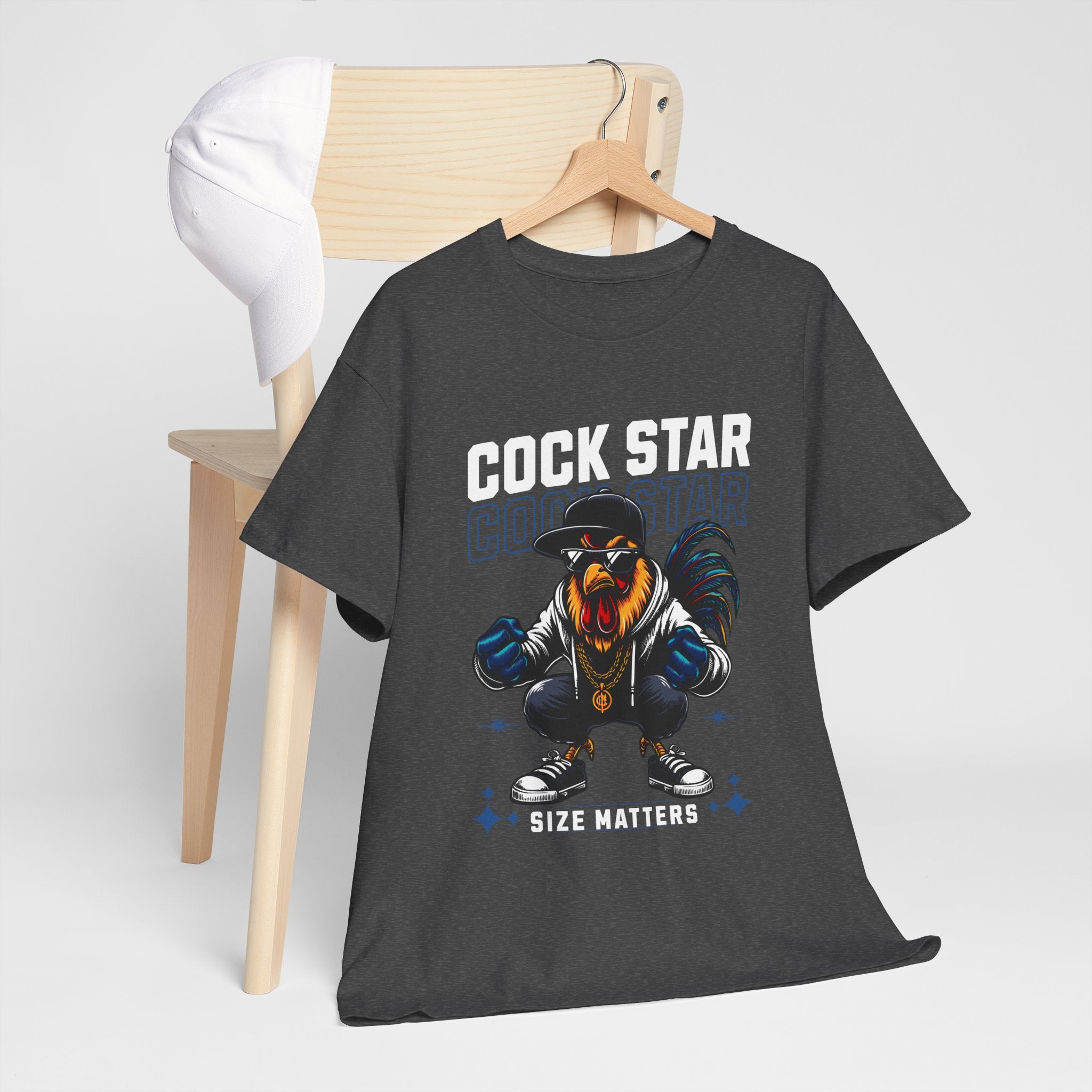 Cock Star Rooster T-Shirt — Size Matters Graphic Tee