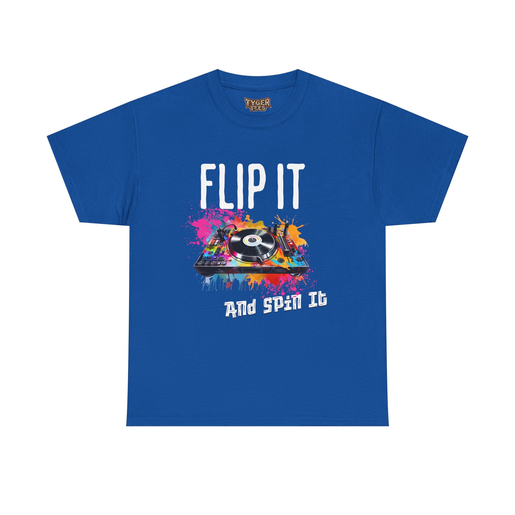 Flip &amp; Spin the Record Unisex Heavy Cotton Tee