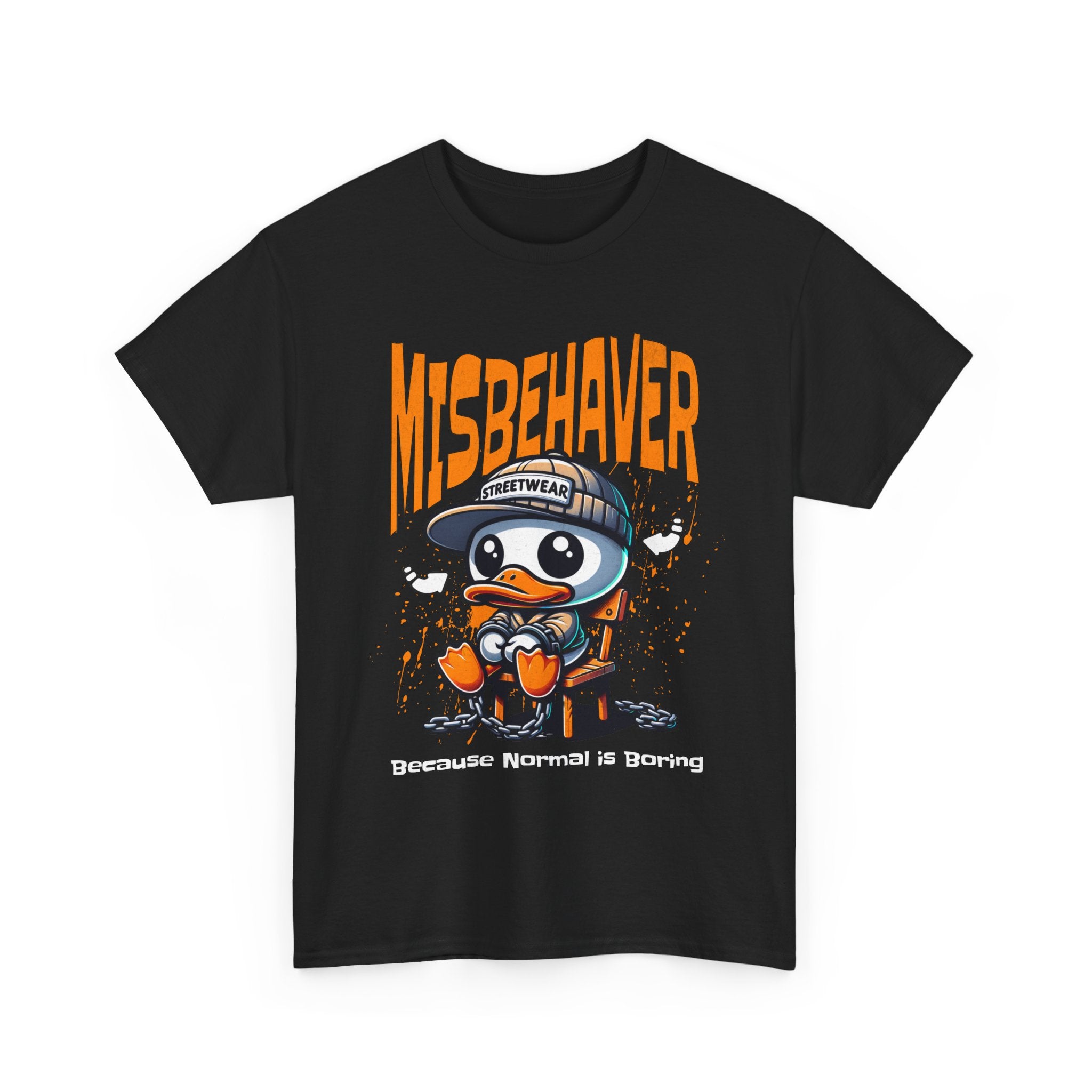 Misbehaver Duck T-Shirt — "Because Normal Is Boring" Graphic Tee