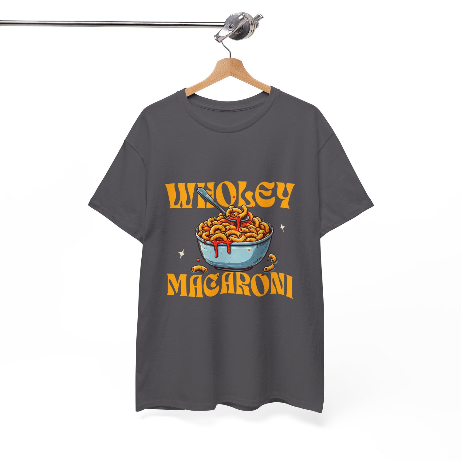 Wholey Macaroni Unisex Tee, Funny T-Shirt, Casual Graphic Shirt, Gift for Pasta Lovers, Foodie Apparel, Comfortable Everyday Wear