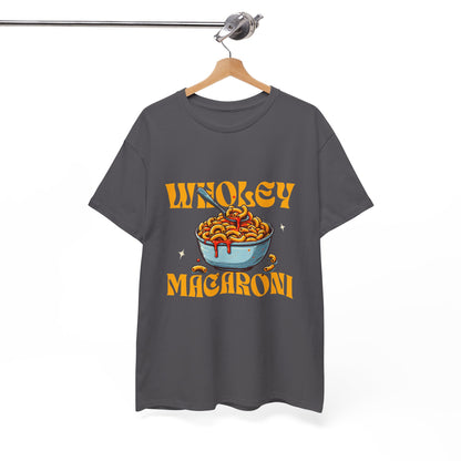 Wholey Macaroni Unisex Tee, Funny T-Shirt, Casual Graphic Shirt, Gift for Pasta Lovers, Foodie Apparel, Comfortable Everyday Wear