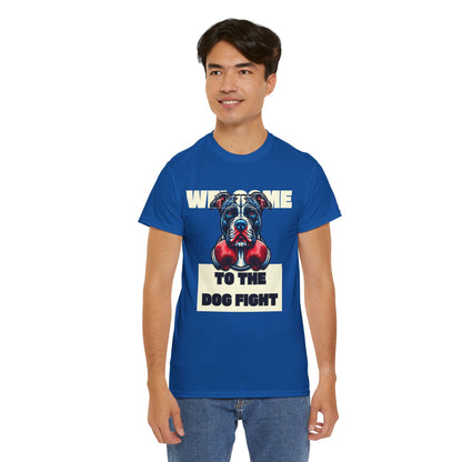 Dog Fight Boxing Dog T-Shirt — Welcome To The Dog Fight Graphic Tee